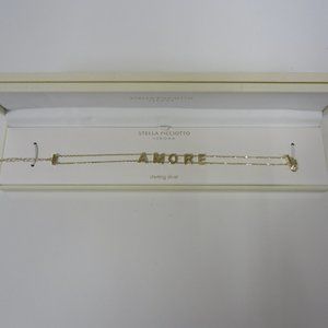 Sterling Silver, plated gold-color bracelet